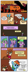 Size: 612x1553 | Tagged: safe, artist:newbiespud, artist:paper shadow, arizona (tfh), rainbow dash, velvet (tfh), cow, deer, dragon, pegasus, pony, reindeer, comic:friendship is dragons, them's fightin' herds, g4, collaboration, comic, community related, dialogue, female, smiling, thought bubble