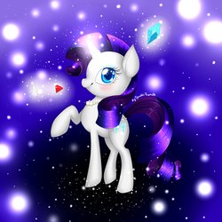 Size: 4000x4000 | Tagged: safe, artist:vardastouch, rarity, pony, g4, female, gem, jewelry, necklace, solo