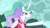 Size: 1920x1080 | Tagged: safe, screencap, princess celestia, alicorn, pony, between dark and dawn, g4, alternate hairstyle, angry, bare hooves, celestia is not amused, clothes, ethereal mane, female, flowing mane, folded wings, hawaiian shirt, mare, narrowed eyes, pointing, ponytail, shirt, solo, unamused, wings