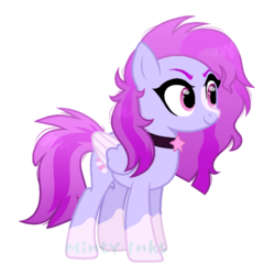 Size: 1086x1088 | Tagged: safe, artist:mintyinks, oc, oc only, pegasus, pony, base used, choker, female, mare, simple background, solo, transparent background, two toned wings, wings