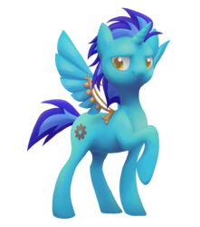 Size: 2164x2448 | Tagged: safe, artist:dawnfire, oc, oc only, pony, unicorn, artificial wings, augmented, high res, solo, wings