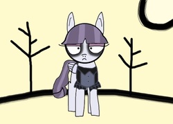 Size: 504x360 | Tagged: safe, artist:undeadponysoldier, inky rose, pegasus, pony, g4, clothes, dress, female, goth, gothic eyeliner, looking at you, makeup, mare, solo, tim burton, tim burton style