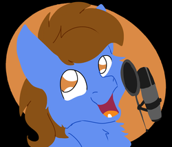 Size: 2000x1700 | Tagged: safe, artist:euspuche, oc, oc only, pony, bust, chest fluff, lineless, looking at you, microphone, portrait, solo