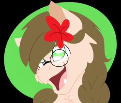 Size: 2000x1700 | Tagged: safe, artist:euspuche, oc, oc only, oc:dulce, pegasus, pony, bust, flower, flower in hair, glasses, lineless, looking at you, portrait, solo
