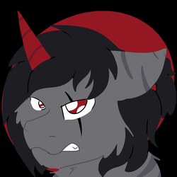 Size: 1500x1500 | Tagged: safe, artist:euspuche, oc, oc only, pony, angry, bust, lineless, portrait, solo