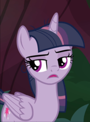 Size: 693x938 | Tagged: safe, screencap, mean twilight sparkle, pony, g4, the mean 6, cropped, disinterested, female, lidded eyes, open mouth, solo