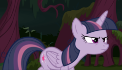 Size: 1458x835 | Tagged: safe, screencap, mean twilight sparkle, pony, g4, the mean 6, cropped, female, narrowed eyes, sneaking, solo