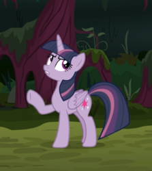 Size: 538x602 | Tagged: safe, screencap, mean twilight sparkle, pony, g4, the mean 6, cropped, dismissive, female, raised hoof, solo