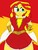 Size: 1932x2576 | Tagged: safe, artist:c_w, sunset shimmer, equestria girls, g4, belt, cape, clothes, dress, looking at you, miniskirt, shazam, skirt, smiling, solo, superhero, thunderbolt