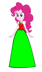 Size: 550x930 | Tagged: safe, artist:cartoonmasterv3, pinkie pie, human, equestria girls, g4, christmas, clothes, female, holiday, long skirt, simple background, skirt, solo, transparent background, vector