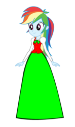 Size: 550x930 | Tagged: safe, artist:cartoonmasterv3, rainbow dash, human, equestria girls, g4, christmas, clothes, female, holiday, long skirt, simple background, skirt, solo, transparent background, vector