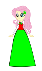 Size: 550x930 | Tagged: safe, artist:cartoonmasterv3, fluttershy, human, equestria girls, g4, christmas, clothes, female, holiday, long skirt, simple background, skirt, solo, transparent background, vector