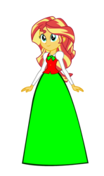 Size: 550x930 | Tagged: safe, artist:cartoonmasterv3, sunset shimmer, human, equestria girls, g4, christmas, clothes, female, holiday, long skirt, simple background, skirt, solo, transparent background, vector