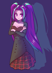 Size: 1280x1803 | Tagged: safe, artist:rileyav, aria blaze, equestria girls, g4, crossed arms, female, looking at you, solo