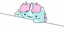 Size: 400x202 | Tagged: safe, alternate version, artist:nootaz, oc, oc only, oc:scoops, pony, unicorn, animated, bongo cat, female, gif, mare, ponified, simple background, solo, white background