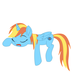 Size: 3000x3000 | Tagged: safe, artist:mojing, oc, oc only, oc:dusking sky, alicorn, pony, 2020 community collab, derpibooru community collaboration, alicorn oc, female, high res, horn, movie accurate, simple background, sleeping, solo, transparent background