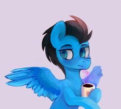 Size: 2000x1800 | Tagged: safe, artist:raily, oc, oc only, pegasus, pony, cup, solo