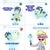 Size: 1502x1502 | Tagged: safe, artist:jitterbugjive, derpy hooves, oc, oc:neosurgeon, pony, lovestruck derpy, g4, chibi, doctor who, rubber duck, sonic screwdriver, wingding eyes