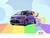 Size: 960x720 | Tagged: safe, oc, oc only, pony, unicorn, car, female, kia, kia morning, kia picanto, mare, rainbow, sky