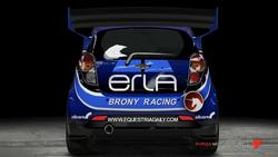Size: 1024x576 | Tagged: safe, part of a set, pony, car, chevrolet, chevrolet spark, forza motorsport 4, game screencap, itasha, race, video game