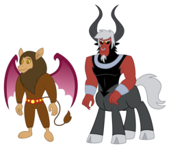 Size: 3000x2596 | Tagged: safe, artist:aleximusprime, lord tirek, scorpan, centaur, gargoyle, flurry heart's story, g4, high res, male, simple background, transparent background, young tirek, younger