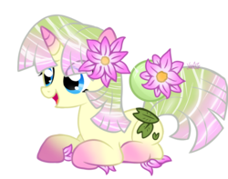 Size: 1014x800 | Tagged: safe, artist:darkpathwalker9900, oc, oc only, oc:lily, pony, unicorn, base used, female, flower, mare, prone, simple background, solo, transparent background