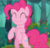 Size: 978x941 | Tagged: safe, screencap, pinkie pie, earth pony, pony, g4, the mean 6, belly, bipedal, cropped, cute, cutie mark, diapinkes, everfree forest, eyes closed, female, mare, pinkie smile, smiling, solo