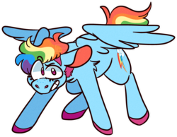 Size: 1280x993 | Tagged: safe, artist:ghoul--doodle, rainbow dash, pegasus, pony, g4, female, freckles, grin, simple background, smiling, solo, transparent background