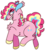 Size: 1280x1408 | Tagged: safe, artist:ghoul--doodle, pinkie pie, earth pony, pony, g4, cheek fluff, chest fluff, ear fluff, female, rainbow power, simple background, smiling, solo, transparent background