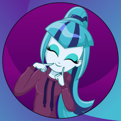 Size: 3985x3985 | Tagged: safe, artist:diilaycc, sonata dusk, equestria girls, g4, clothes, cute, female, high res, hoodie, smiling, solo, sonatabetes