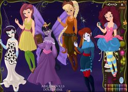 Size: 1024x736 | Tagged: safe, artist:azaleasdolls, artist:ladyfayetale, applejack, fluttershy, pinkie pie, rainbow dash, rarity, twilight sparkle, alicorn, fairy, equestria girls, g4, barely eqg related, book, boots, clothes, crossover, crown, diamond, disney, disney style, dolldivine, dress, fairies, fairies are magic, fairy wings, fairyized, gemstones, glasses, high heel boots, jewelry, mane six, necklace, pearl necklace, pixie scene maker, regalia, shoes, twilight sparkle (alicorn), wings
