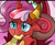 Size: 104x85 | Tagged: safe, artist:candyclumsy, artist:multi-commer, apple bloom, applejack, ocellus, scootaloo, smolder, sweetie belle, yona, oc, earth pony, hybrid, original species, pony, g4, cute eyes, cutie mark crusaders, fusion, picture for breezies, sitting