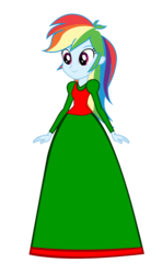 Size: 550x930 | Tagged: safe, artist:cartoonmasterv3, rainbow dash, human, equestria girls, g4, christmas, clothes, female, holiday, long dress, long skirt, simple background, skirt, solo, transparent background, vector