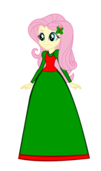 Size: 550x930 | Tagged: safe, artist:cartoonmasterv3, fluttershy, human, equestria girls, g4, christmas, clothes, female, holiday, long dress, long skirt, simple background, skirt, solo, transparent background, vector