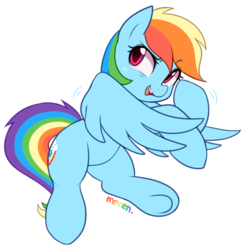 Size: 2374x2428 | Tagged: safe, artist:maren, rainbow dash, pegasus, pony, g4, cute, dashabetes, female, high res, mare, open mouth, simple background, solo, white background