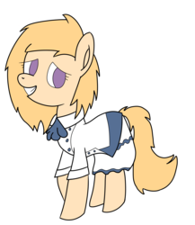 Size: 2304x2657 | Tagged: safe, artist:symphonydawn3, derpibooru exclusive, oc, oc only, oc:jackie spectre, earth pony, pony, 2020 community collab, derpibooru community collaboration, clothes, female, grin, high res, maid, shy, simple background, smiling, solo, steampunk, transparent background