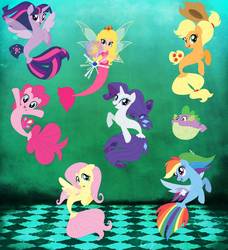 Size: 854x936 | Tagged: safe, artist:prettycelestia, artist:sasami87, artist:selenaede, artist:user15432, applejack, fluttershy, pinkie pie, rainbow dash, rarity, spike, twilight sparkle, alicorn, earth pony, fairy, fish, mermaid, pegasus, pony, puffer fish, seapony (g4), unicorn, equestria girls, g4, my little pony: the movie, spoiler:my little pony the movie, barely eqg related, barely pony related, base used, clothes, crossover, crown, equestria girls style, equestria girls-ified, fairy wings, fin wings, fins, glowing, jewelry, magic, magic aura, mane seven, mane six, mermaid princess, mermaid tail, mermaidized, necklace, nintendo, ocean, pearl necklace, pink tail, princess peach, princess twipeach, raripeach, regalia, seaponified, seapony applejack, seapony fluttershy, seapony pinkie pie, seapony rainbow dash, seapony rarity, seapony twilight, seashell necklace, species swap, spike the pufferfish, super mario bros., swimming, twilight sparkle (alicorn), underwater, wings