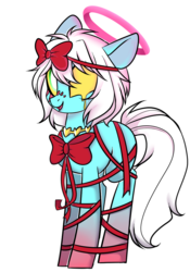 Size: 841x1200 | Tagged: safe, artist:cloud-fly, oc, oc only, original species, pony, female, halo, mare, simple background, solo, transparent background