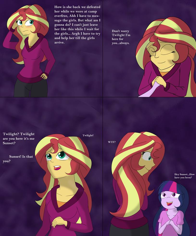 Suggestive Artist Diaperednight Sci Twi Sunset Shimmer Twilight Sparkle Comic