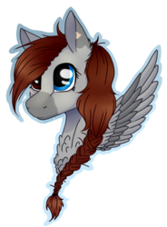 Size: 700x951 | Tagged: safe, artist:clarissa0210, oc, oc only, oc:silver storm, pegasus, pony, bust, female, heterochromia, mare, portrait, simple background, solo, transparent background