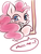 Size: 600x800 | Tagged: safe, artist:norang94, pinkie pie, earth pony, pony, g4, bust, cute, dialogue, diapinkes, female, looking at you, mare, portrait, smiling, solo, speech bubble
