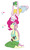 Size: 779x1304 | Tagged: safe, artist:ponyretirementhome, fluttershy, gummy, pinkie pie, alligator, rabbit, equestria girls, g4, animal, female, grin, lesbian, ship:flutterpie, shipping, smiling