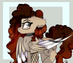 Size: 2000x1710 | Tagged: safe, artist:2pandita, oc, oc only, pegasus, pony, female, glasses, mare, solo, two toned wings, wings