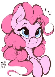 Size: 972x1359 | Tagged: safe, artist:tohupo, pinkie pie, earth pony, pony, g4, bust, cute, diapinkes, female, simple background, solo, white background