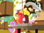 Size: 2048x1536 | Tagged: safe, screencap, big macintosh, discord, spike, draconequus, dragon, pony, g4, the break up breakdown, cropped, kitchen, male, package, stallion