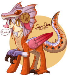 Size: 1900x2100 | Tagged: safe, artist:jagga-chan, oc, oc only, pony, clothes, cosplay, costume, female, jaggi, mare, monster hunter, solo