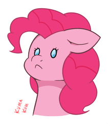 Size: 700x800 | Tagged: safe, artist:kumakum, pinkie pie, earth pony, pony, g4, :<, bust, cute, diapinkes, female, mare, portrait, solo