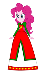 Size: 550x930 | Tagged: safe, artist:cartoonmasterv3, pinkie pie, human, equestria girls, g4, christmas, clothes, female, holiday, humanized, long skirt, simple background, skirt, solo, transparent background, vector