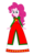 Size: 550x930 | Tagged: safe, artist:cartoonmasterv3, pinkie pie, human, equestria girls, g4, christmas, clothes, female, holiday, humanized, long skirt, simple background, skirt, solo, transparent background, vector