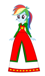 Size: 550x930 | Tagged: safe, artist:cartoonmasterv3, rainbow dash, human, equestria girls, g4, christmas, clothes, female, holiday, humanized, long skirt, simple background, skirt, solo, transparent background, vector